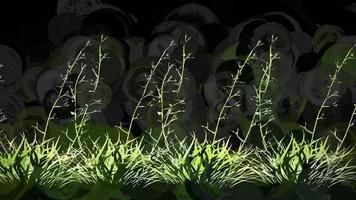 Botanischer sprudelnder abstrakter Hintergrund digitales Rendering foto
