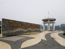Riau, Indonesien im Oktober 2019. Tepian bandar singai jatan tbsj und ist das Main Unterstützung zum jak Tourismus, foto