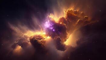 Raum Nebel Galaxis Universum. ai generiert foto