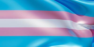 Transgender gestreift Flagge. 3d machen Bild foto