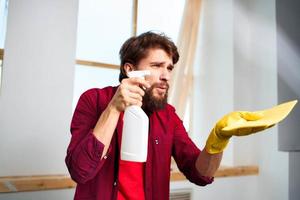 Haus Reiniger Waschmittel Innere Fenster Lebensstil Bedienung foto