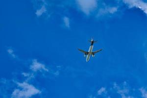 mahe Seychellen 4.04.2023 Luft Seychellen Flug Landung, Flug kam von Süd Afrika foto