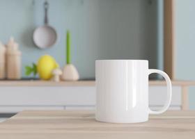 Weiß Kinder Becher spotten hoch. leer Vorlage zum Ihre Design, Werbung, Logo. Nahansicht Sicht. Kopieren Raum. Tasse Stehen im Kinder Zimmer. spielerisch Tasse Attrappe, Lehrmodell, Simulation. 3d Wiedergabe. foto