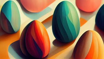 Ostern Eier. Zeichnung mit malt. generativ ai Technologie foto