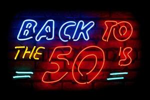 zurück zu das 50er Jahre - - Neon- Licht foto