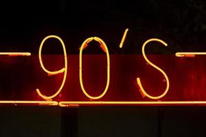 90er Jahre - - Neon- Licht foto