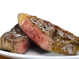 Steak-Rotisserie im Steakhouse, geschnittener Picanha, Picanha foto
