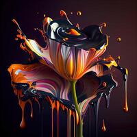 abstrakt Blume - - ai generiert foto