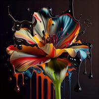 abstrakt Blume - - ai generiert foto