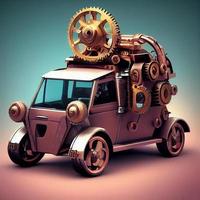 mechanisch suv Auto . Steampunk Stil Tier foto