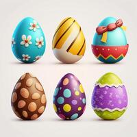 dekorativ bunt Ostern Eier ai generativ Bilder zum Ostern Tag foto