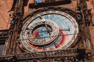 Prag astronomisch Uhr im das alt Stadt, Dorf von Prag foto
