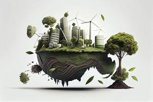 Grün Energie, nachhaltig Industrie. Umwelt, Sozial, und korporativ Führung Konzept foto