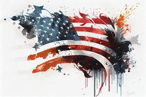 amerikanisch patriotisch Aquarell Desktop Hintergrund foto