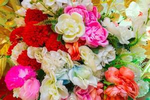 multi Farbe Hand gemacht Papier Blume, Hochzeit Dekoration. foto
