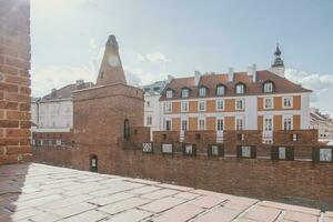 historisch Barbakane im Warschau, Polen auf ein warm Sommer- Urlaub Tag foto