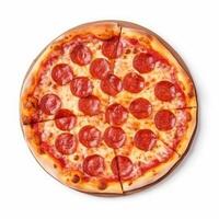 heiß Pizza isoliert. Illustration ai generativ foto