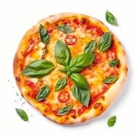 heiß Pizza isoliert. Illustration ai generativ foto