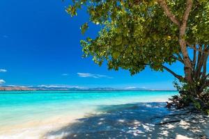 Blick auf einen schönen tropischen Strand foto