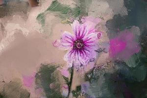 wenig wild lila Blume im das Sonnenschein mit Jahrgang Bokeh foto