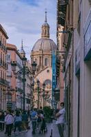 Straßen im das historisch alt Stadt, Dorf von Saragossa, Spanien foto