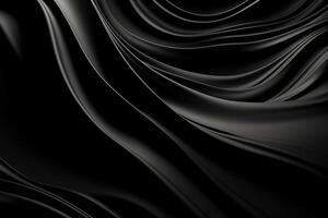 wellig schwarz texturiert metallisch 3d Hintergrund foto