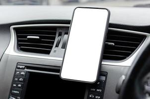 Telefon auf Auto Dash Modell foto