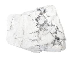 roh Howlith Stein isoliert auf Weiß foto