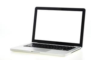 Laptop auf weiß isoliert foto