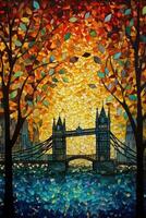 Turm Brücke von London Bild generativ ai foto
