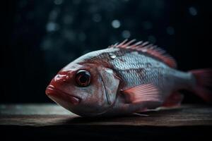Bild von Sanft Farbtöne von das frisch Fisch generativ ai foto