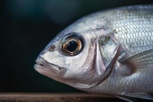 Sanft Farbtöne von das frisch Fisch Gesicht Bild generativ ai foto