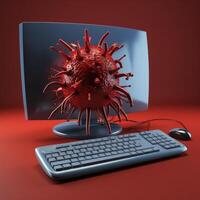 Computer Malware Virus Bild generativ ai foto