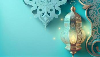 Mubarak Ramadan kareem islamisch Muslim Banner Hintergrund. generieren ai. foto