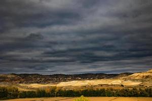 l Ruhe Herbst Berg Landschaft von Aragon Spanien foto