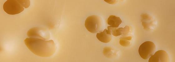 Käse Textur mit groß Löcher.Stück von Käse isoliert foto