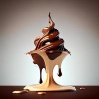 Welt Schokolade Tag Konzept. hausgemacht Schokolade Sahne . generieren ai. foto