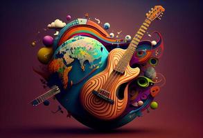 Welt Musik- Tag . generieren ai. foto