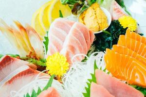 rohes und frisches Sashimi-Fischfleisch foto