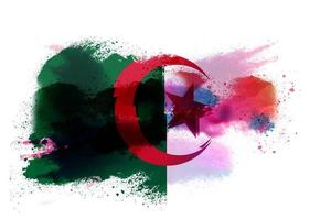 Algerien Aquarell gemalt Flagge foto