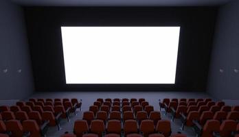 Kino mit leerem Bildschirm foto