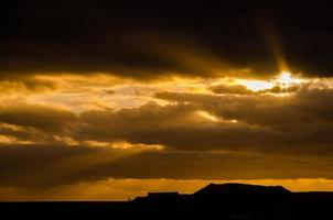 bunter Himmel bei Sonnenuntergang foto