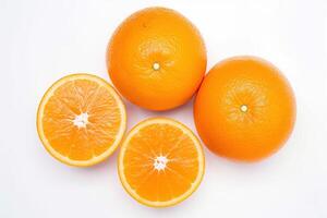 Orange isoliert auf Weiß Hintergrund. ai generiert foto