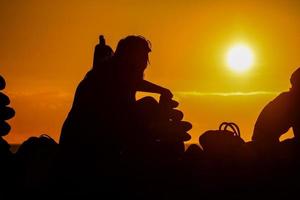 bunter Himmel bei Sonnenuntergang foto