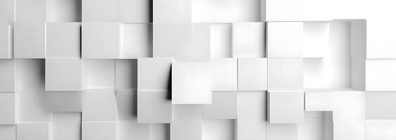 geometrisch Hintergrund mit Weiß Quadrate von Papier Hintergrund. generativ ai foto