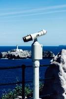 Fernglas von das Gaffer von das Muro Insel im Magdalena Halbinsel, Weihnachtsmann, Kantabrien, Spanien foto