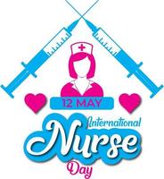International Krankenschwester Tag Konzept mit Vektor Element. Arzt medizinisch Hintergrund foto