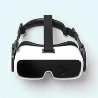 virtuell Wirklichkeit vr Headset Symbol isoliert 3d machen Illustration, erzeugen ai foto