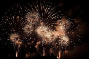 Feuerwerk und Neu Jahr Feier. ai generiert foto