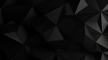schwarz polygonal abstrakt Hintergrund. dreieckig 3d Textur. foto
